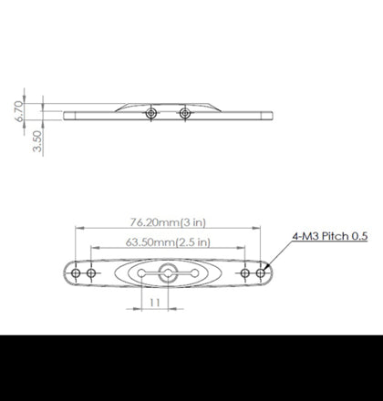 MKS Aluminium Double Horn (L: 2.5/ 3 in) O0002019-3 For HV9767/9780, HV737/747