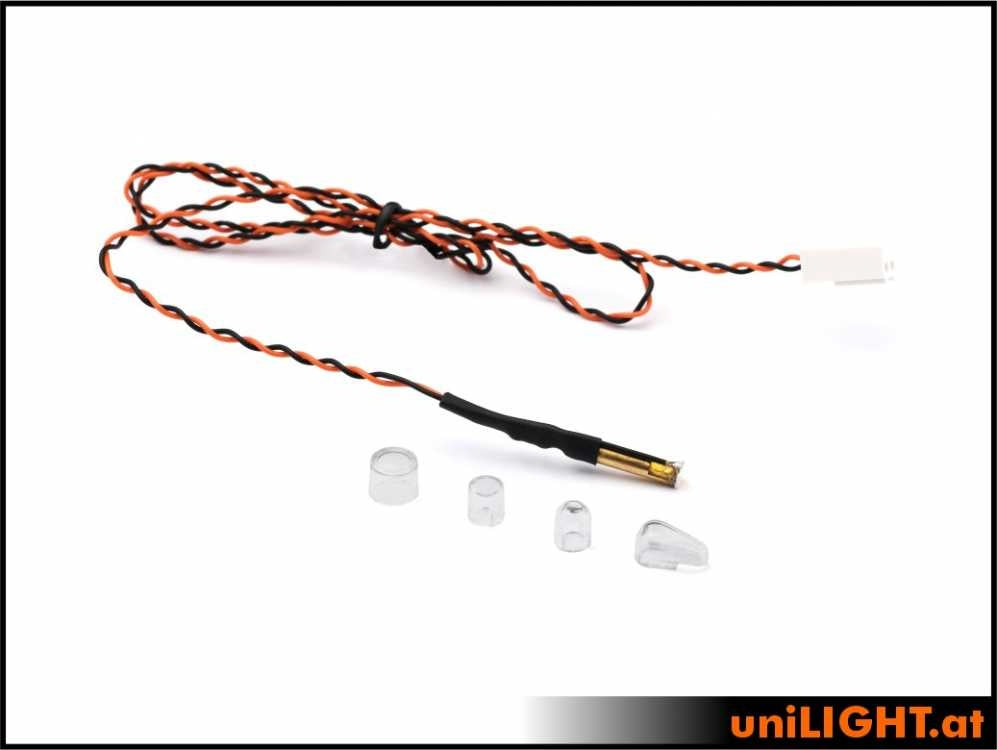 UniLight 5mm PIN Strobe Light, 3Wx2, Short - White PIN5X-030x2-WE