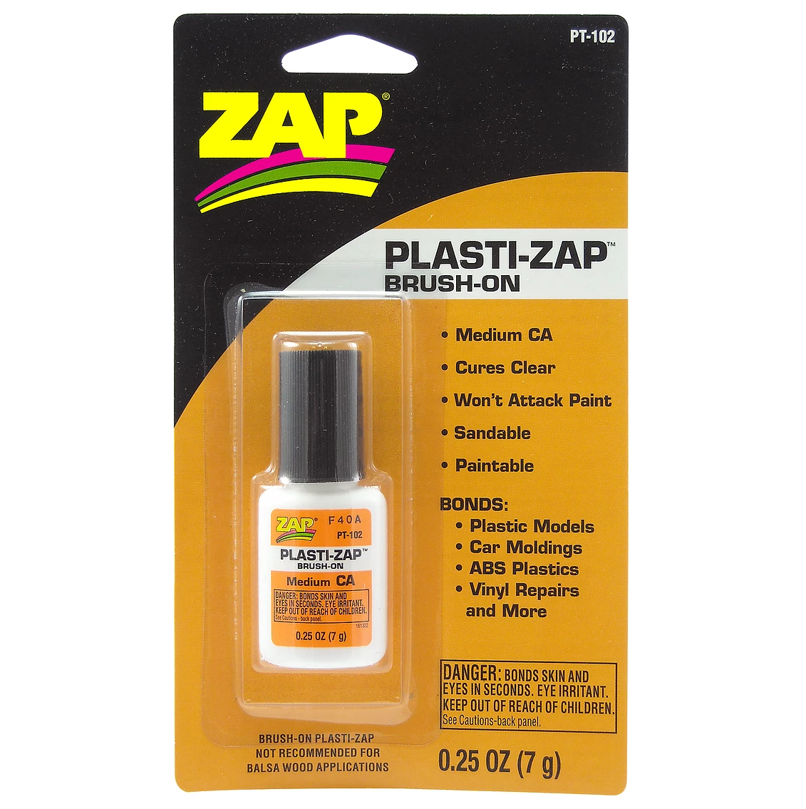 ZAP PLASTI-ZAP Medium CA 1/4 oz. Brush-On PT102