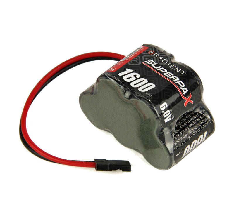 Radient NiMH 6.0V 1600mAh 2/3A 3-2 Hump, Rx-JR RDNA0089