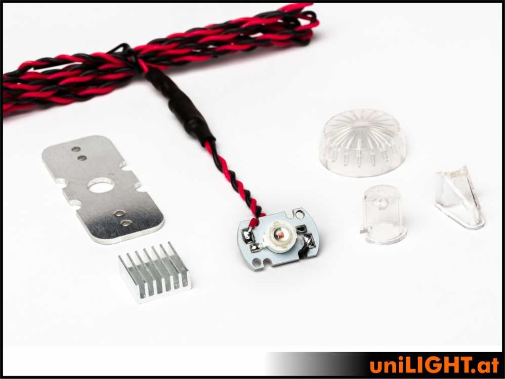 UniLight 10 / 24mm ROUND navigation light, 8W Red