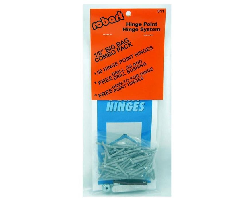 Robart 1/8" Hinge Big Bag Combo With Drill Jig RB311