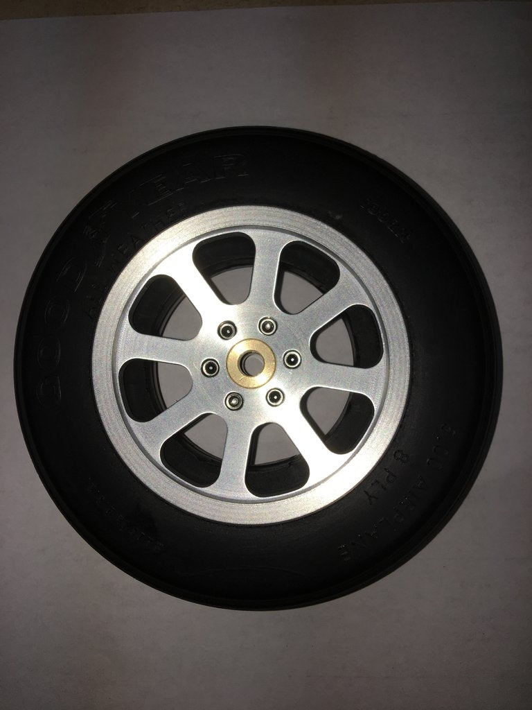 Robart Aluminium Wheel Hub Including 6" Straight Tread Tyre 138G8-138034P