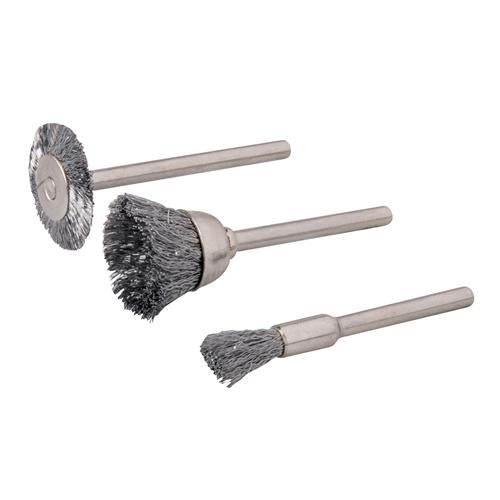 Silverline Rotary Tool Steel Wire Brush Set (3pcs) 580466