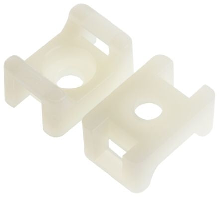 Saddle Cable Tie Mounts White (100 Pack)