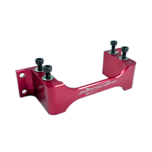 Secraft Side Servo Mount Small Type - JR, Futaba, Hitec, Savox (Red) SEC034