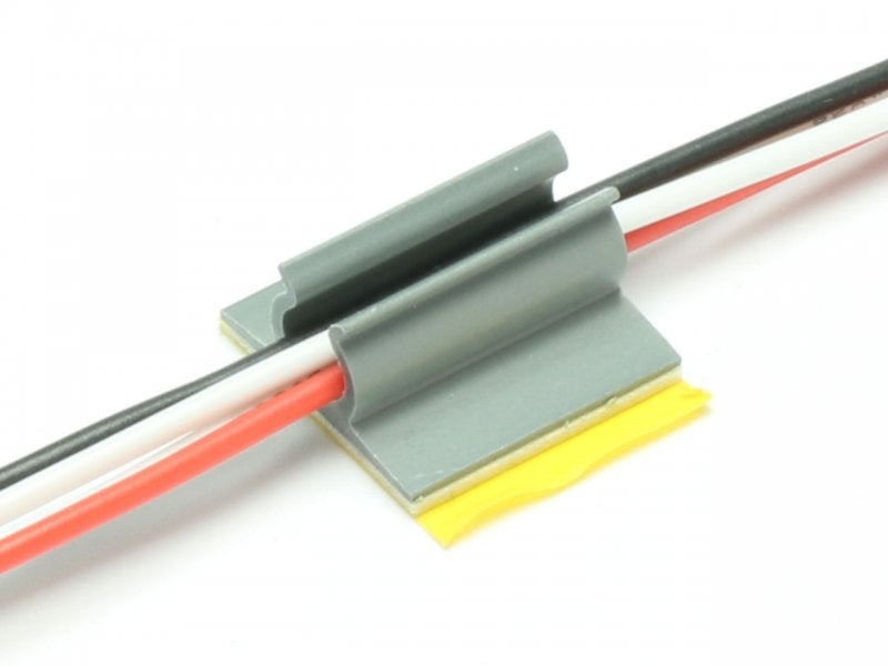 Self Adhesive Plastic Cable Clip U Shape 6mm 5pk