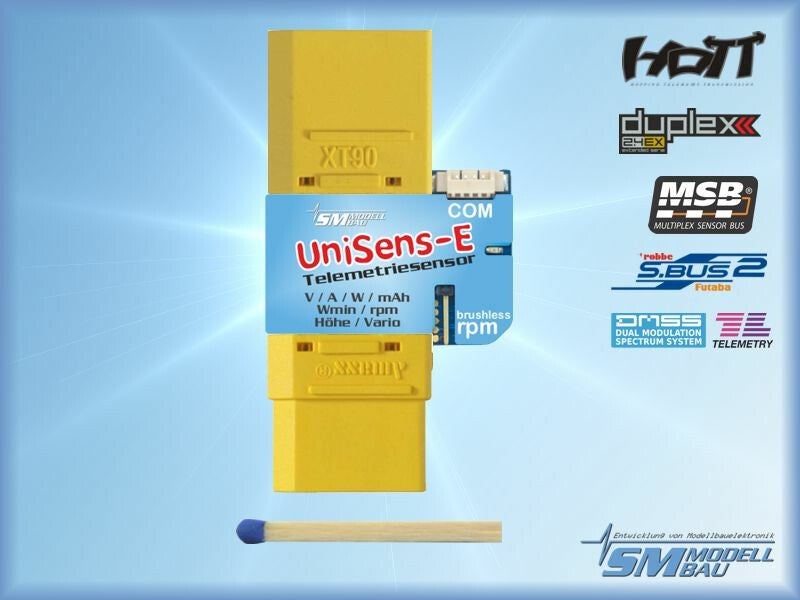 SM MODELL BAU UniSens-E RC Telemetriesensor XT90 Version SM3106