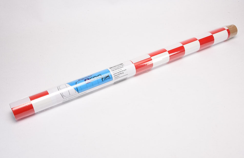 Ripmax Aero Film - Big Chequered Red/White - 2m x 0.6m (Roll) T-AEF-027
