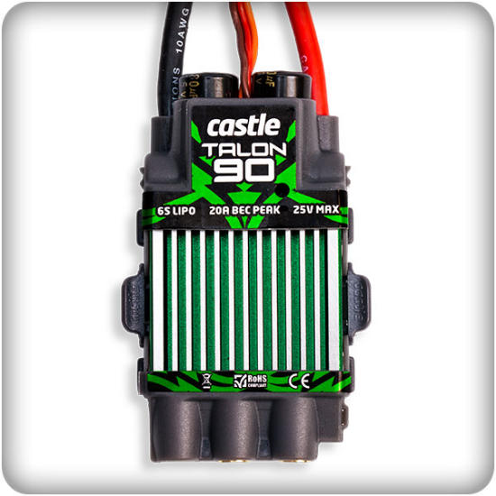 Talon 90 , 25V 90 AMP ESC, with high output BEC from Castle Creations P-CC097-00 819326010316