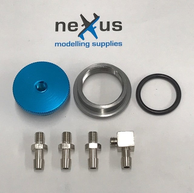 Kevlar Tank Fittings Hardware Set Blue from T-One Models