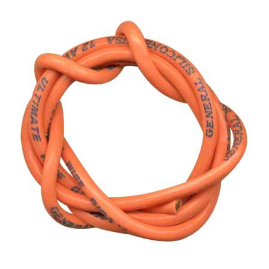 TrickBits 12AWG Fluorescent Orange Silicone Wire (2.5ft) TB2074FO
