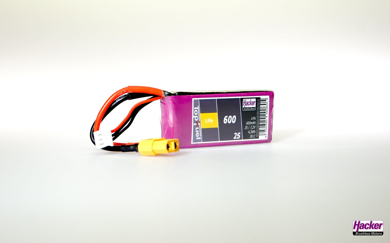 Hacker TopFuel LiFe Battery 2S 600mAh 30C With MTAG