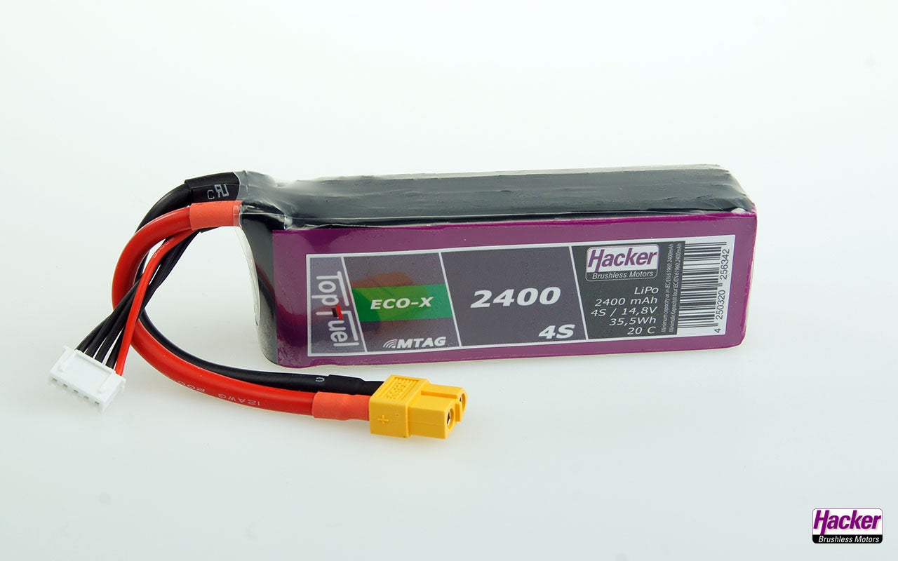 Hacker TopFuel Eco-X 4S 2400mAh 20C MTAG LiPo Battery 92400431