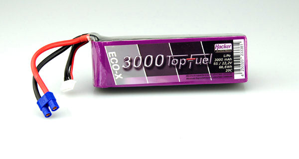 Hacker TopFuel ECO-X 6S 3000mAh 20C LiPo Battery