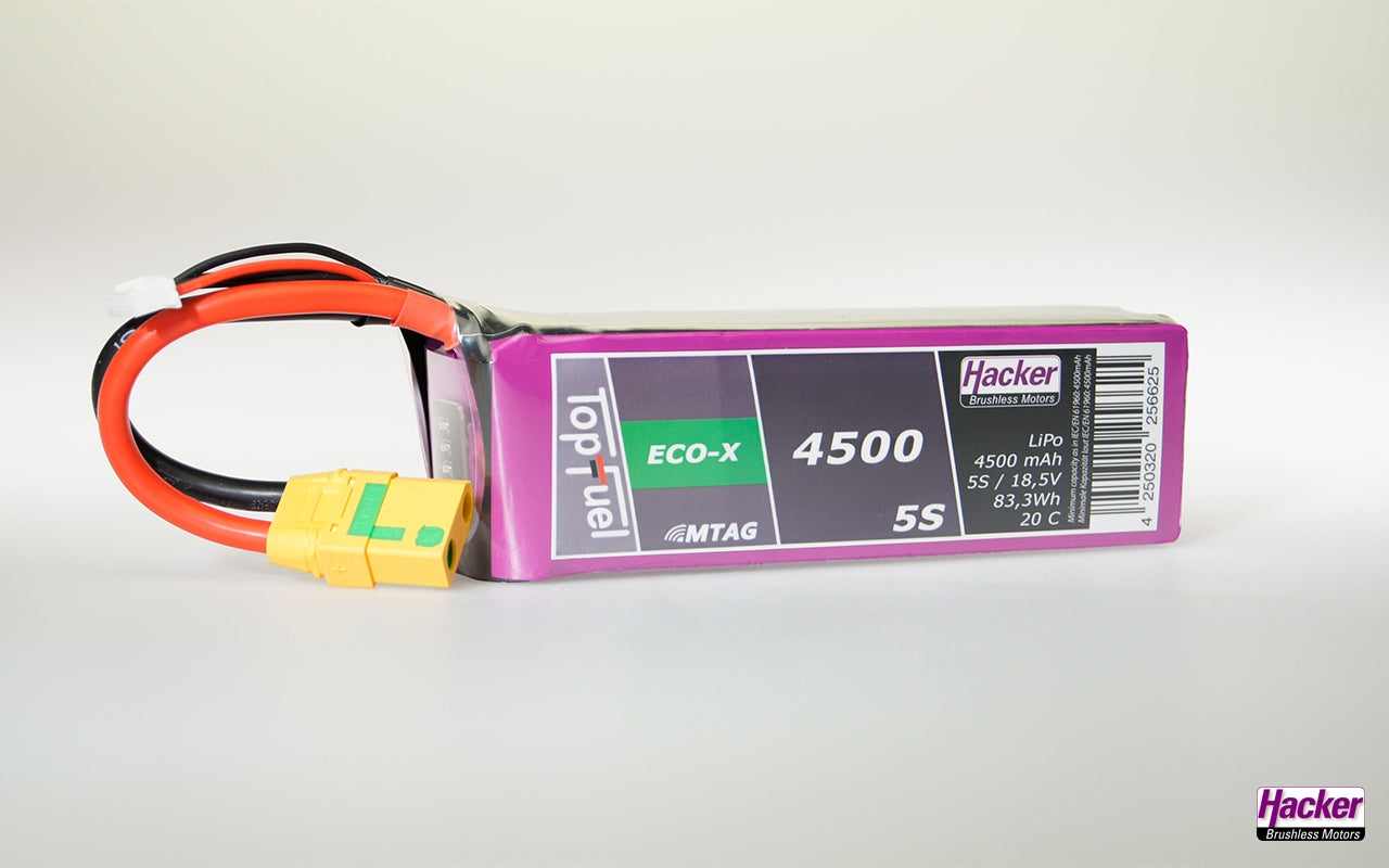 TopFuel LiPo 20C ECO-X 4500mAh 5S MTAG from Hacker 94500531