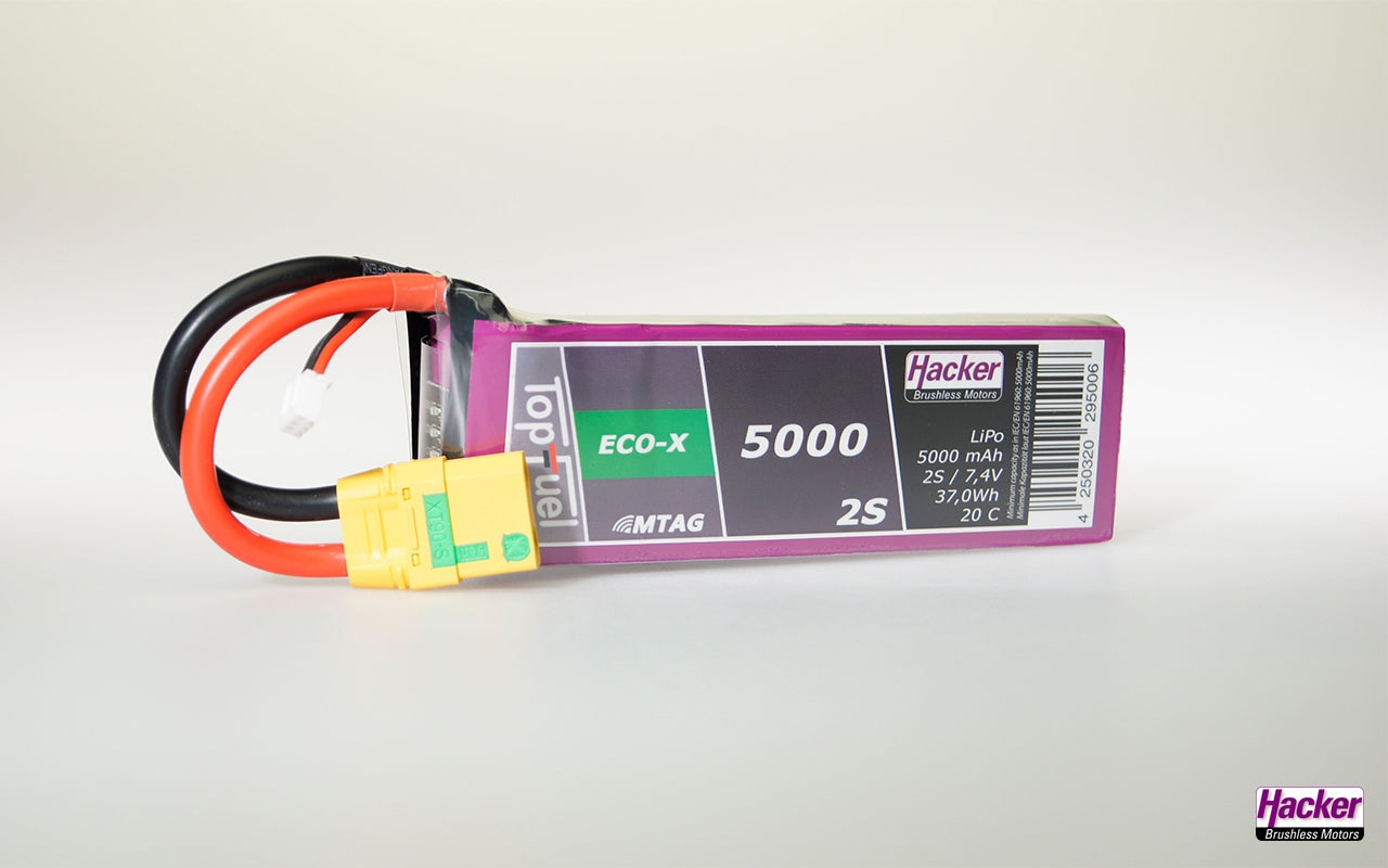 Hacker TopFuel ECO-X 2S 5000mAh 20C LiPo Battery With MTAG 95000231