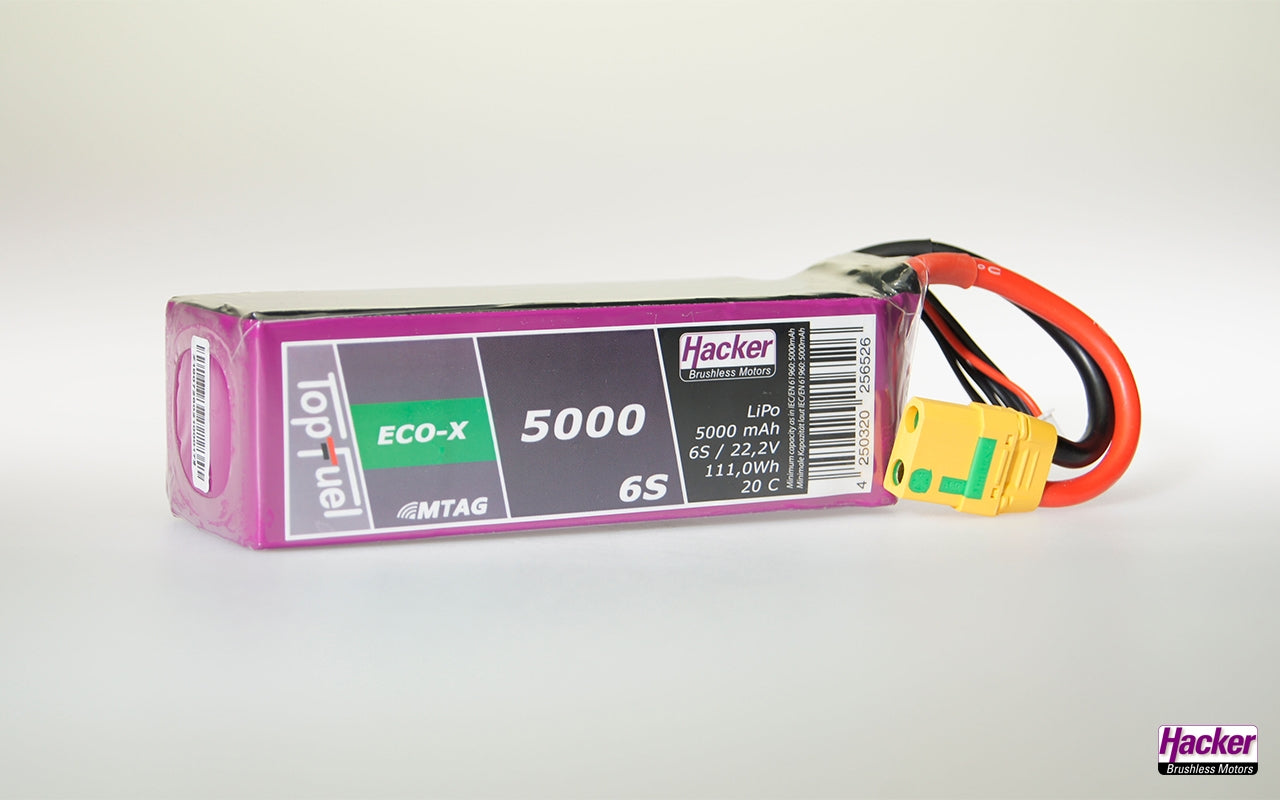 Hacker TopFuel ECO-X 6S 5000mAh 20C LiPo Battery With MTAG