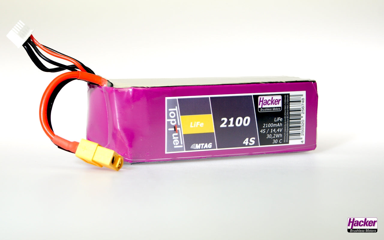 TopFuel LiFe 30C 2100mAh 4S MTAG From Hacker 92100451