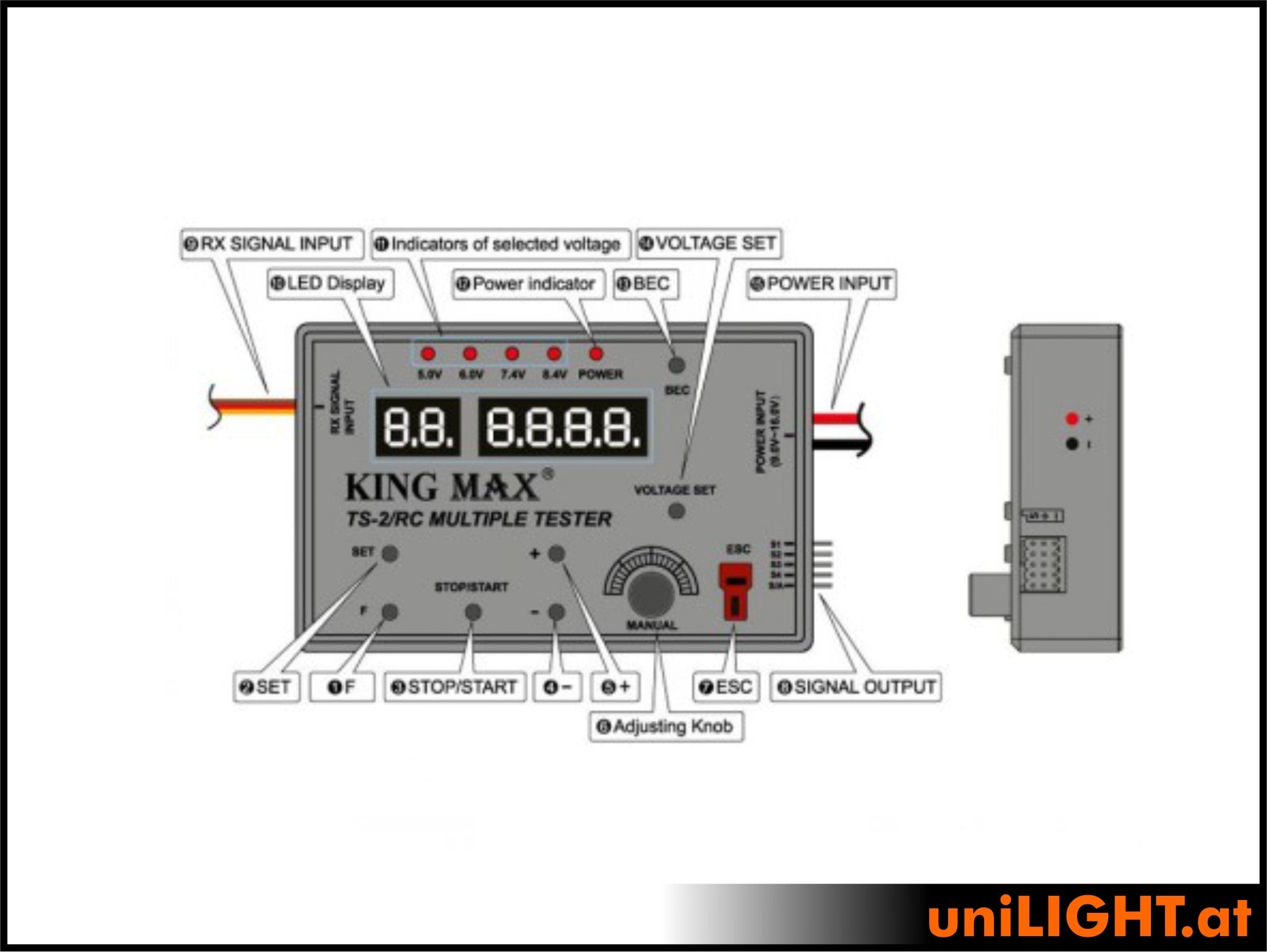 Servo Tester Power Consumption Meter & So Much More from Kingmax TS-2/RC