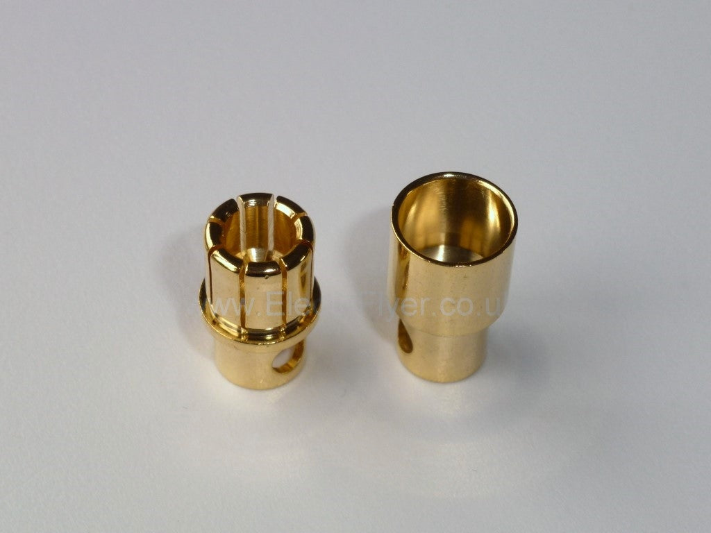 8mm Gold Bullet Connector Set - 2 Pairs