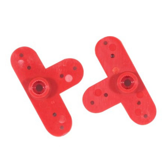 Flightline Servo Arm Hitec Red (2) HFL1061 5055366100364
