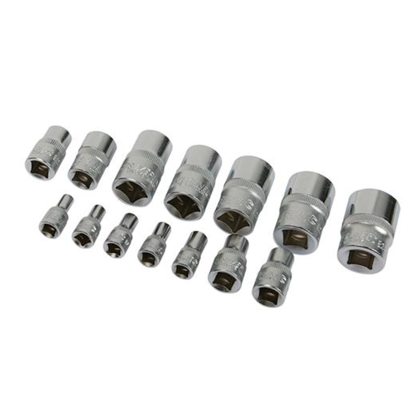 Silverline E4-E24 Socket Extension Set (14pcs) 675072