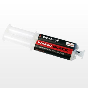VM100 Black 10min Methacrylate Adhesive 25ml Syringe Dispenser Pack for bonding of composite materials