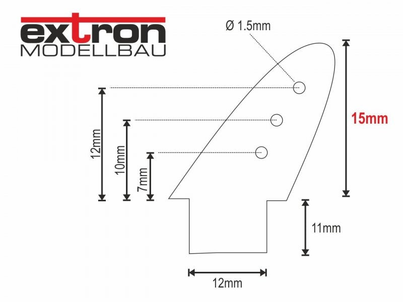 Extron Control Horns FRP Epoxy 15mm / 1.5mm (10 Pcs.) X0725