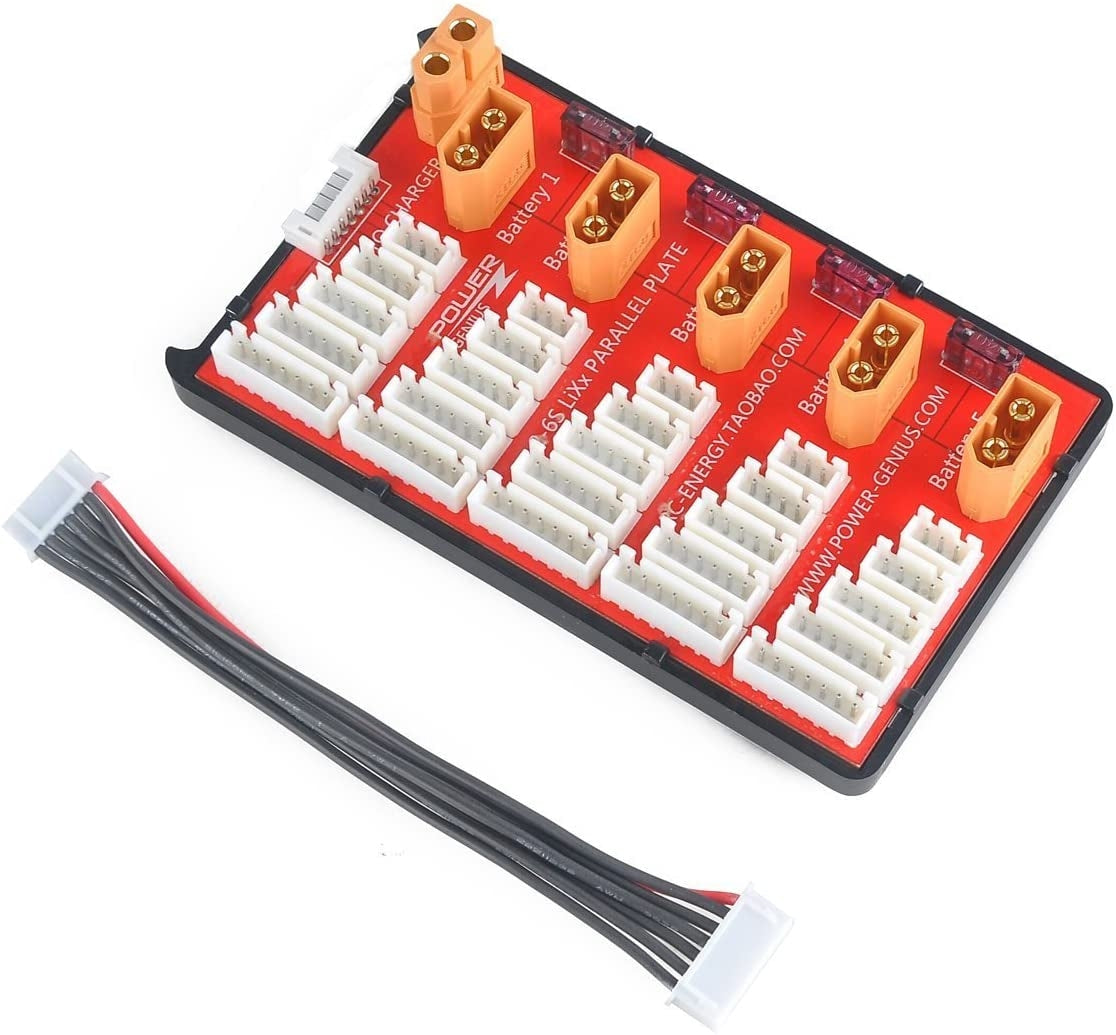 XT60 Fused Parallel Charging Board 2 to 6S JST-XH with 6s Balance Lead