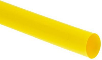 1/4" / 6.4mm Heat Shrink Tubing 1 Metre - Yellow