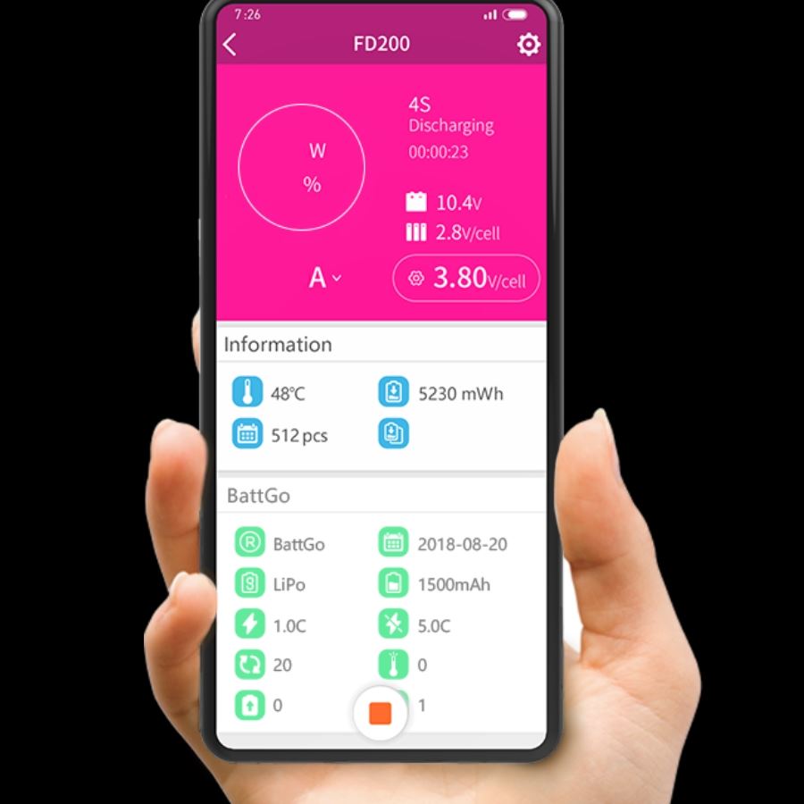 ISDT FD-200 Smart Battery Discharger App