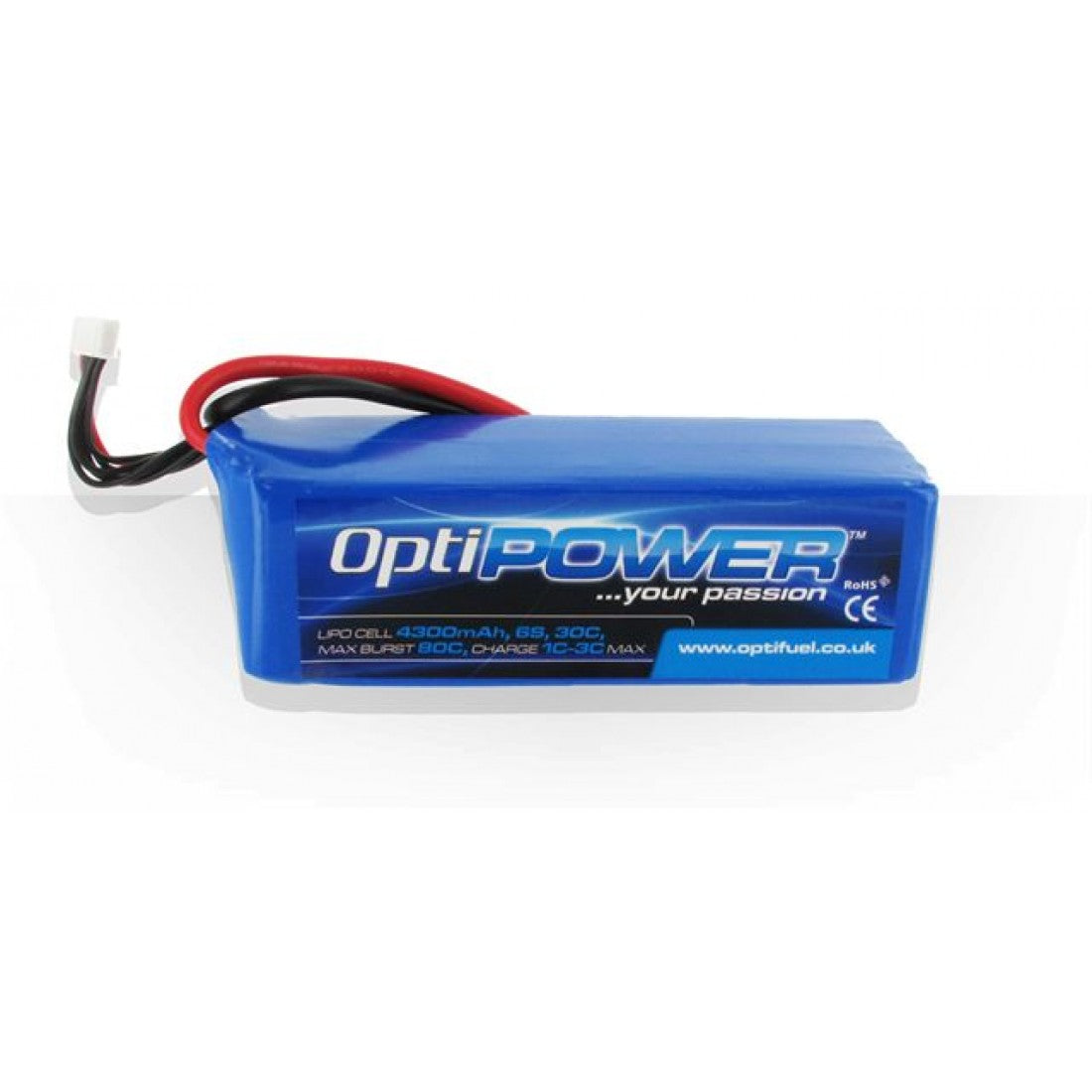 Optipower 6S 22.2v 4300mAh 30C LiPo Battery OPR43006S with EC5