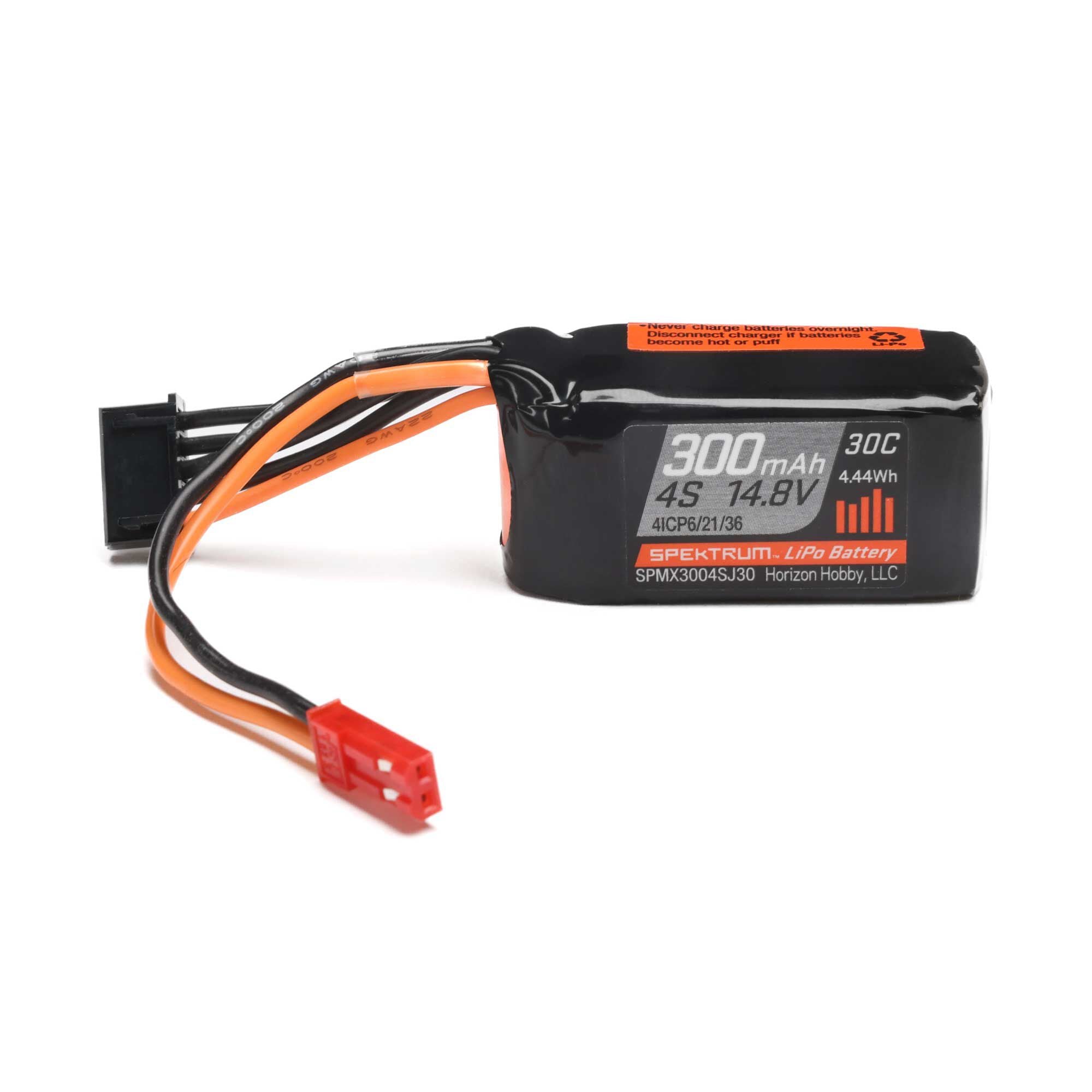 4S 14.8V 300mAh 30C LiPo Battery JST SPMX3004SJ30
