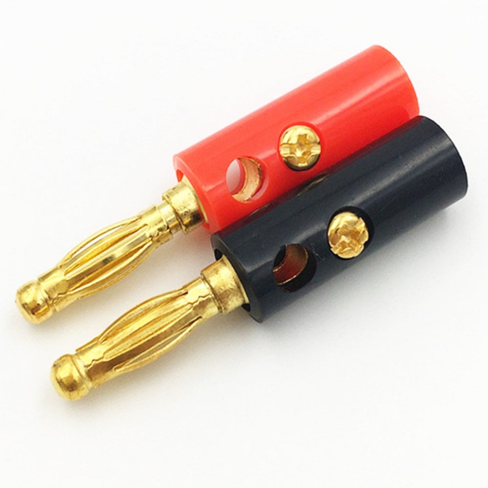 Pair of 4mm banana plugs. Black and Red banana plug.