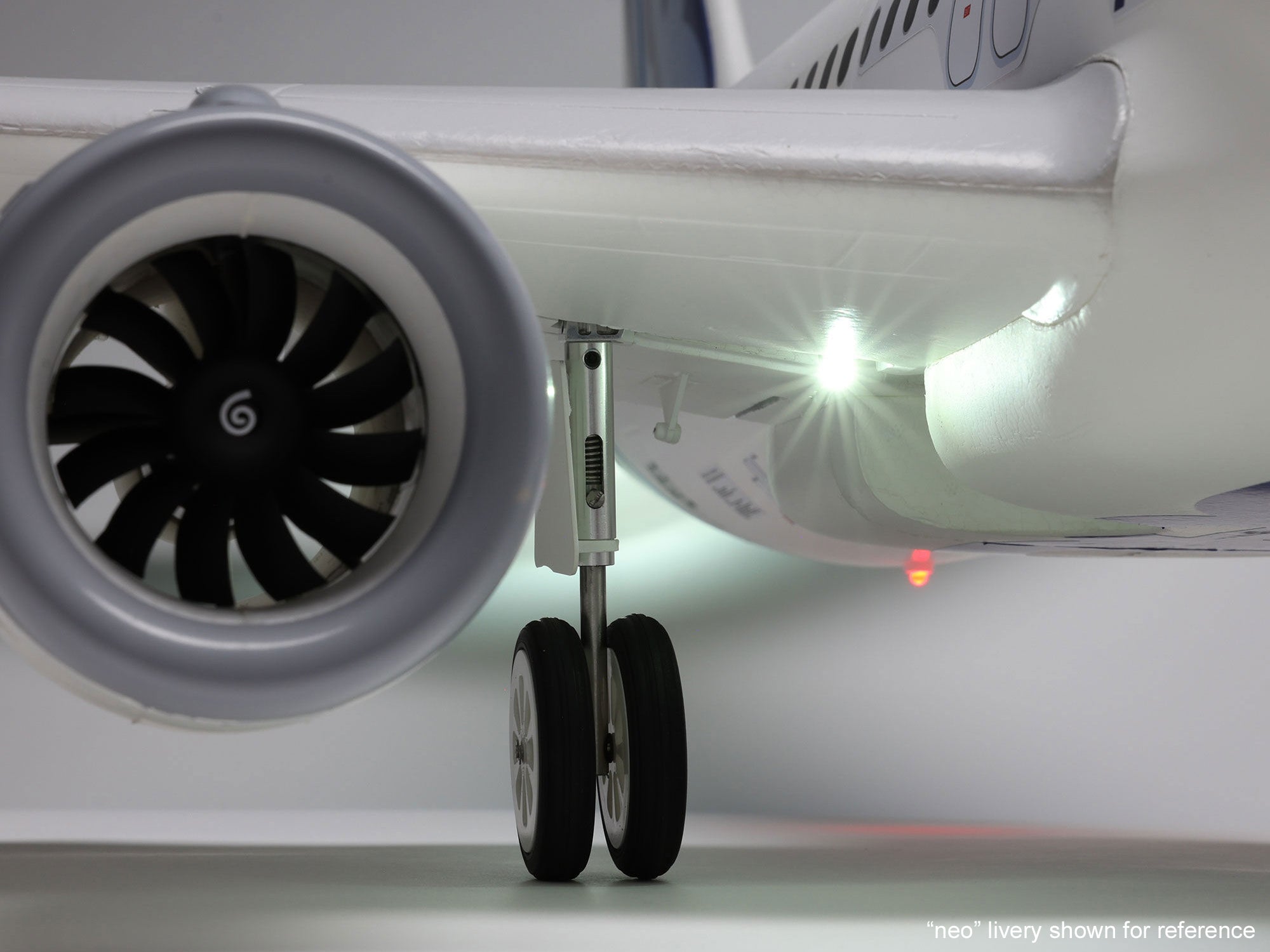 E-Flite Airbus A320neo Twin 64mm EDF BNF Basic w/AS3X+ SAFE White EFL-1495