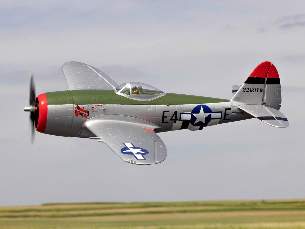 E-Flite Micro P-47 Thunderbolt BNF Basic with AS3X+ & SAFE Select EFL07050