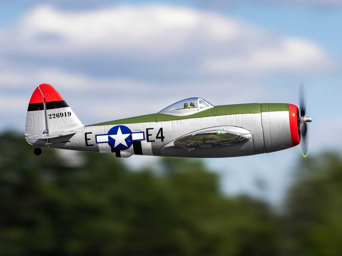 E-Flite Micro P-47 Thunderbolt BNF Basic with AS3X+ & SAFE Select EFL07050