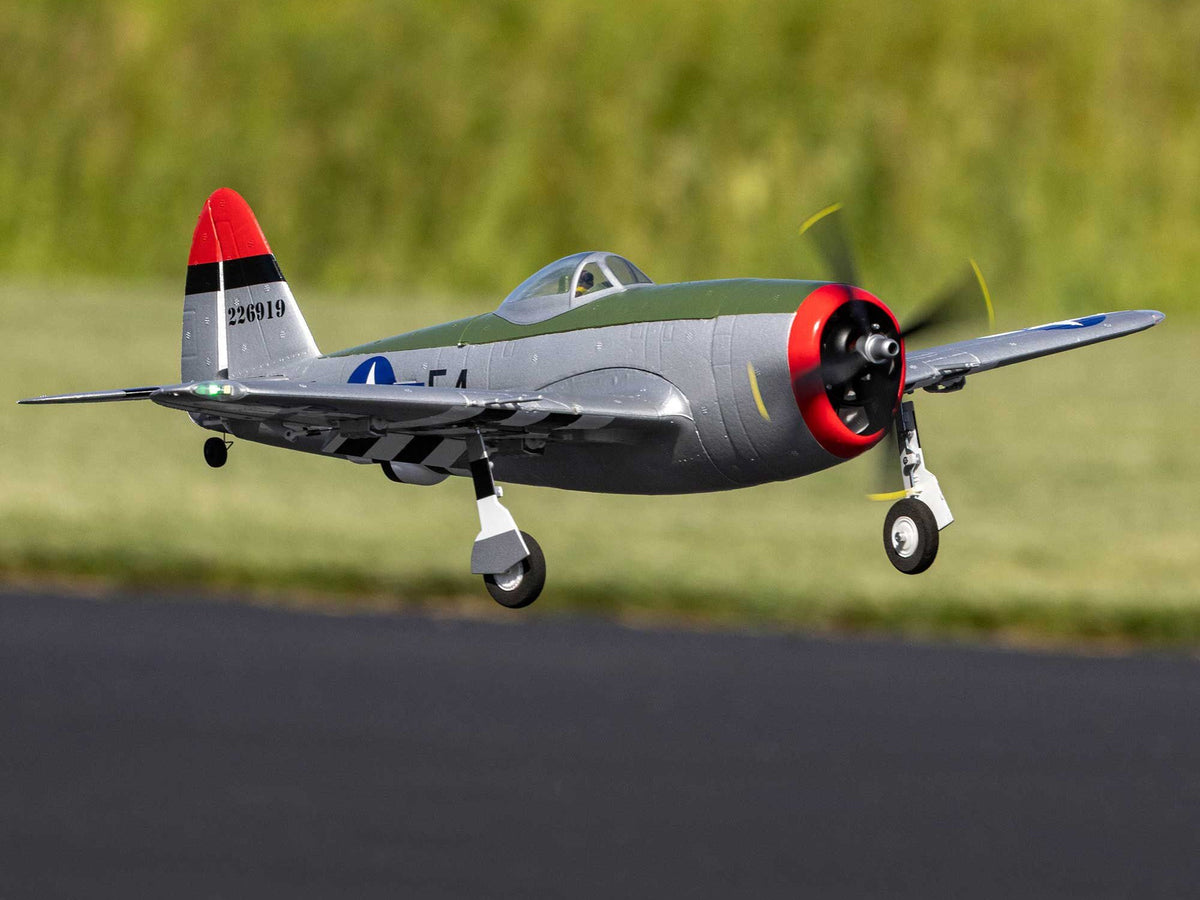 E-Flite Micro P-47 Thunderbolt BNF Basic with AS3X+ & SAFE Select EFL07050