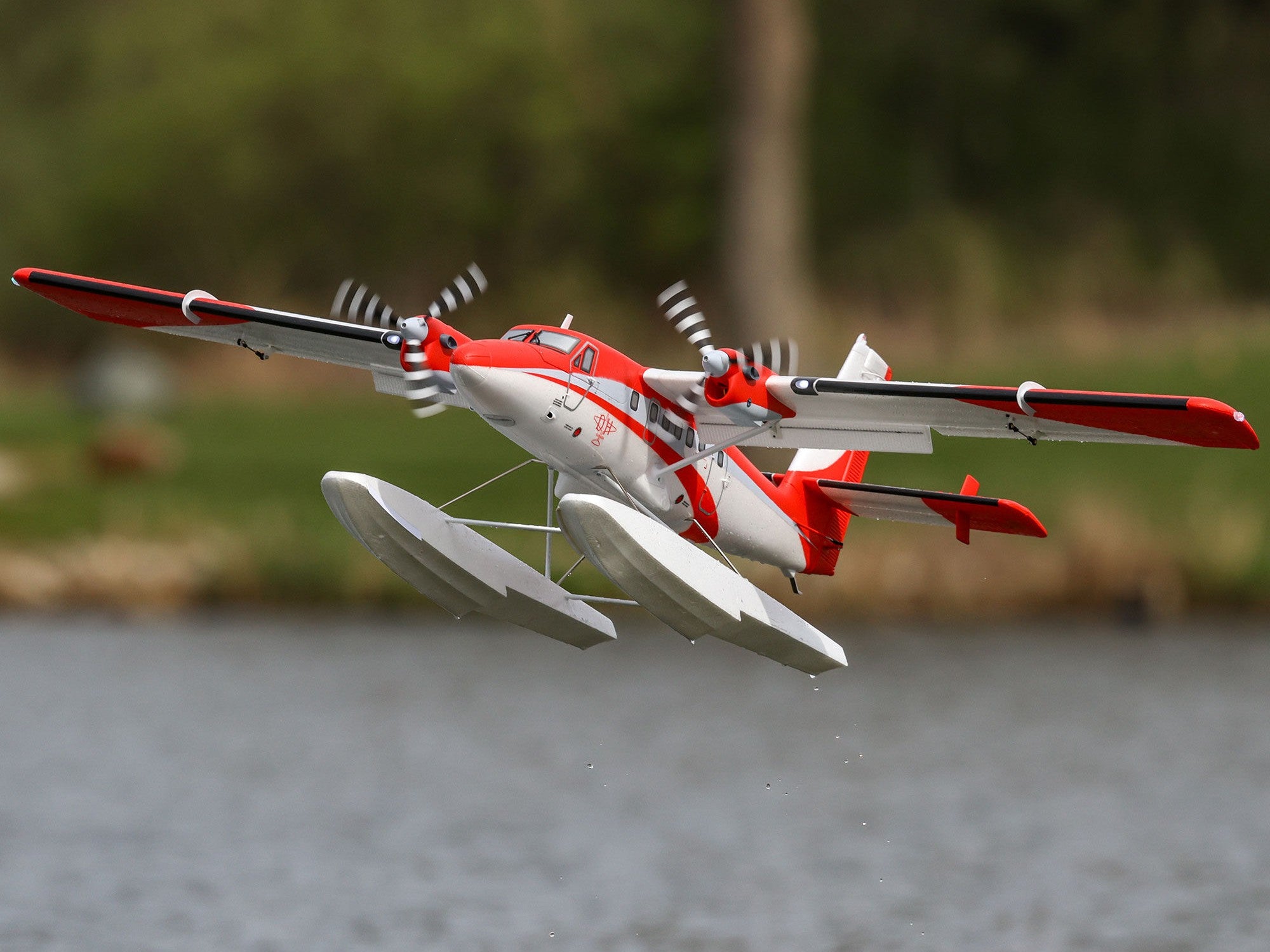 E-Flite DHC-6 Twin Otter 1.4m BNF Basic Combo with Floats Black Friday Special