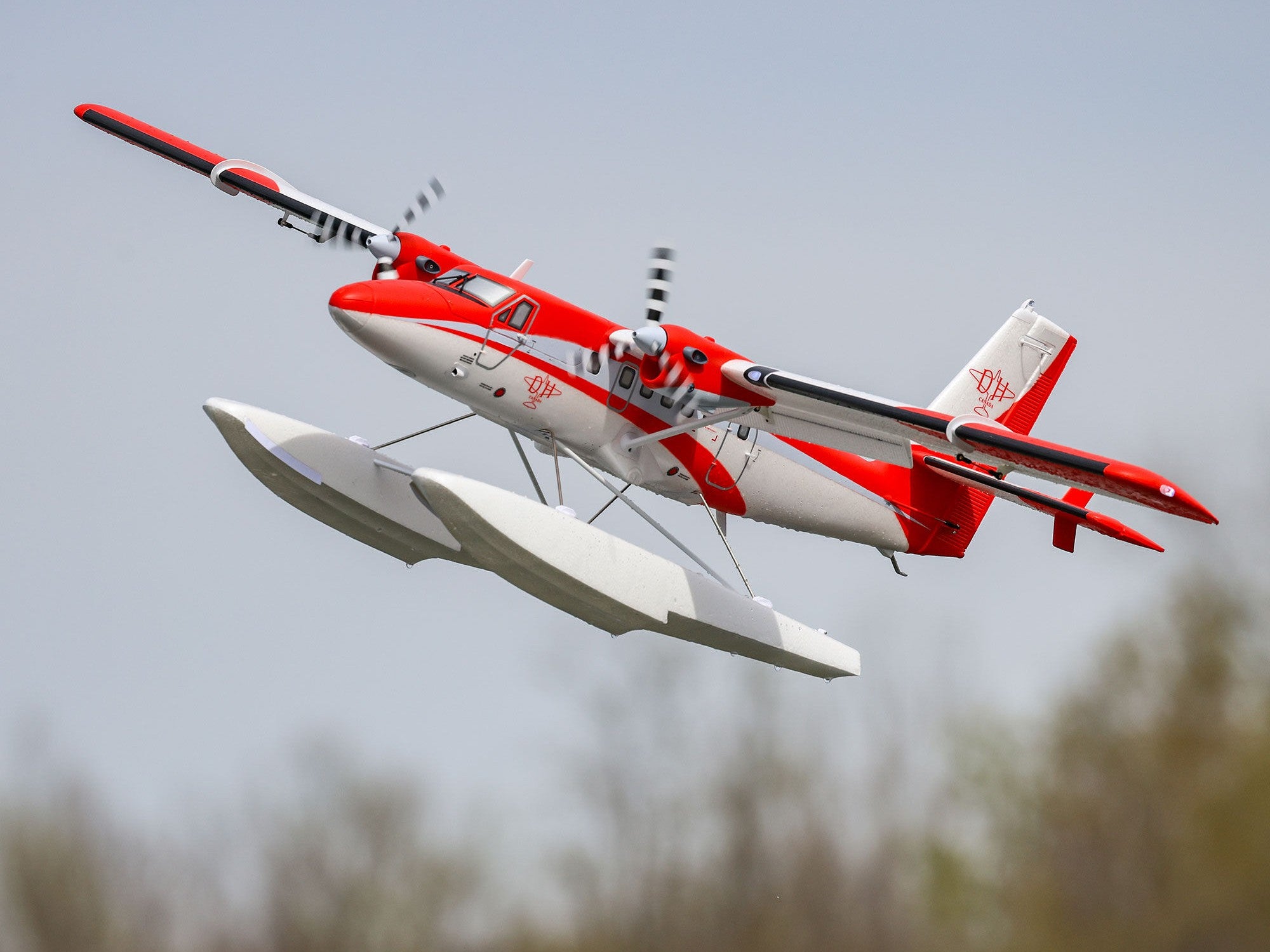 E-Flite DHC-6 Twin Otter 1.4m BNF Basic Combo with Floats Black Friday Special