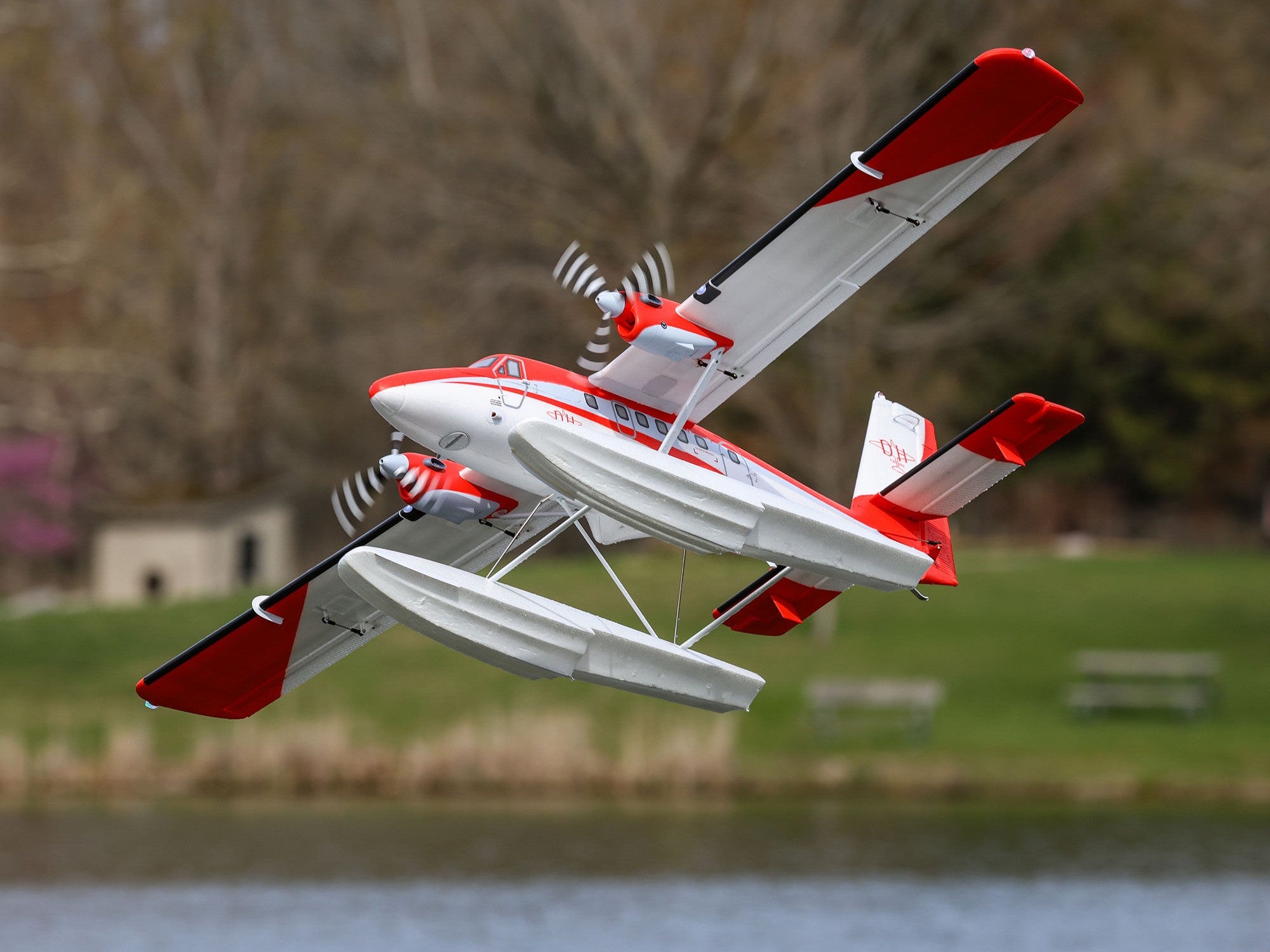 E-Flite DHC-6 Twin Otter 1.4m BNF Basic Combo with Floats Black Friday Special