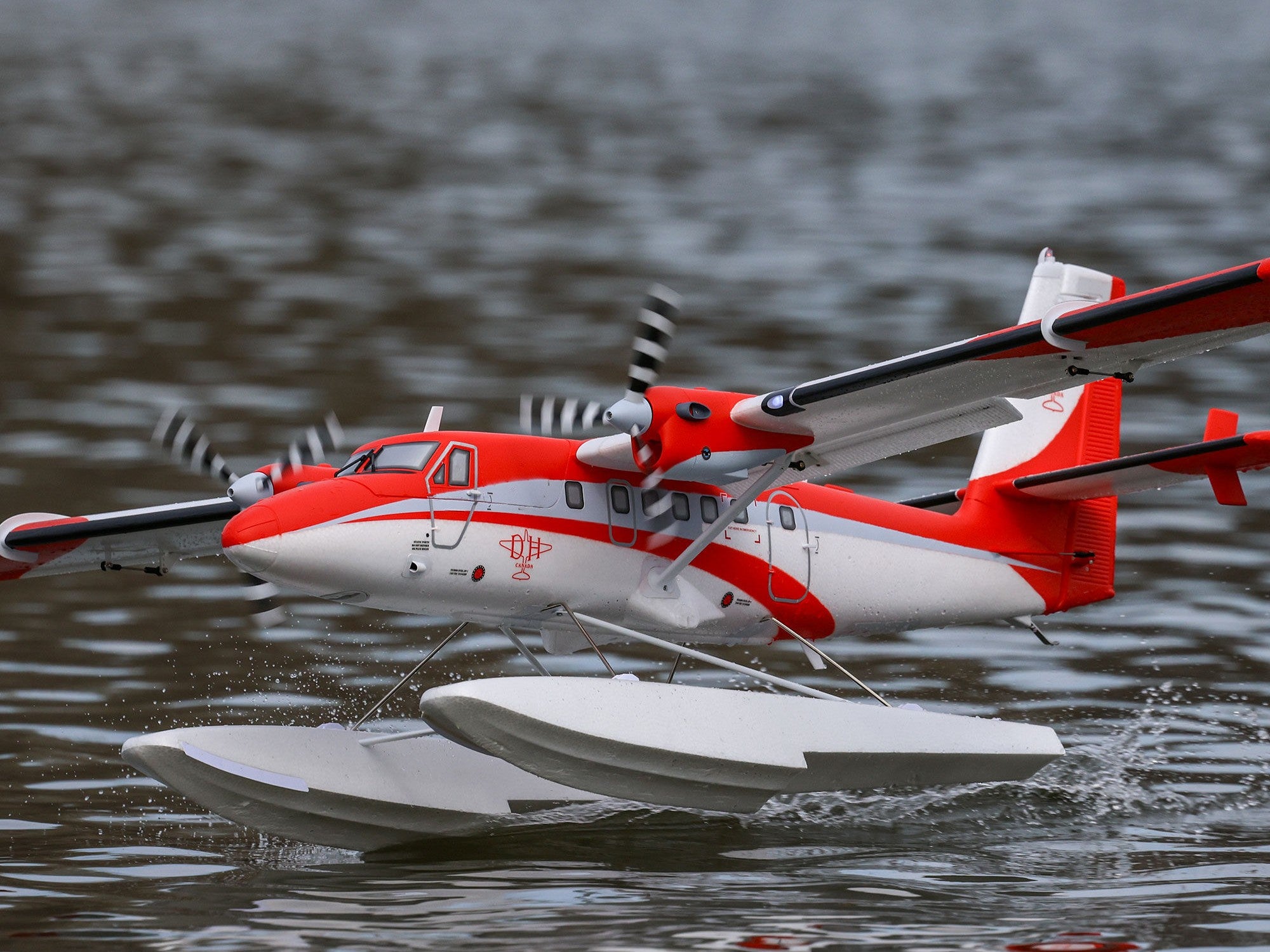 E-Flite DHC-6 Twin Otter 1.4m BNF Basic Combo with Floats Black Friday Special