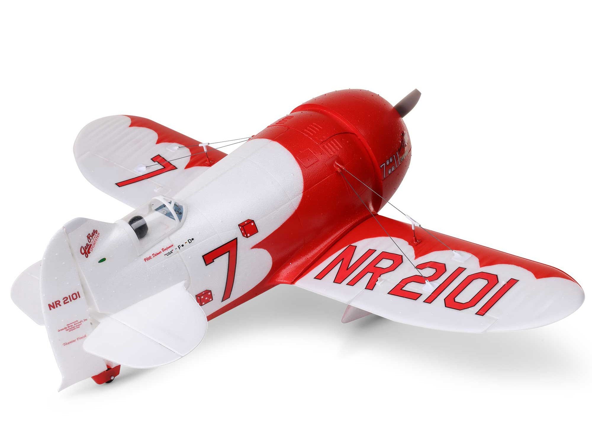 E-Flite UMX Gee Bee R-2 510mm BNF Basic with AS3X and SAFE Select EFLU61500