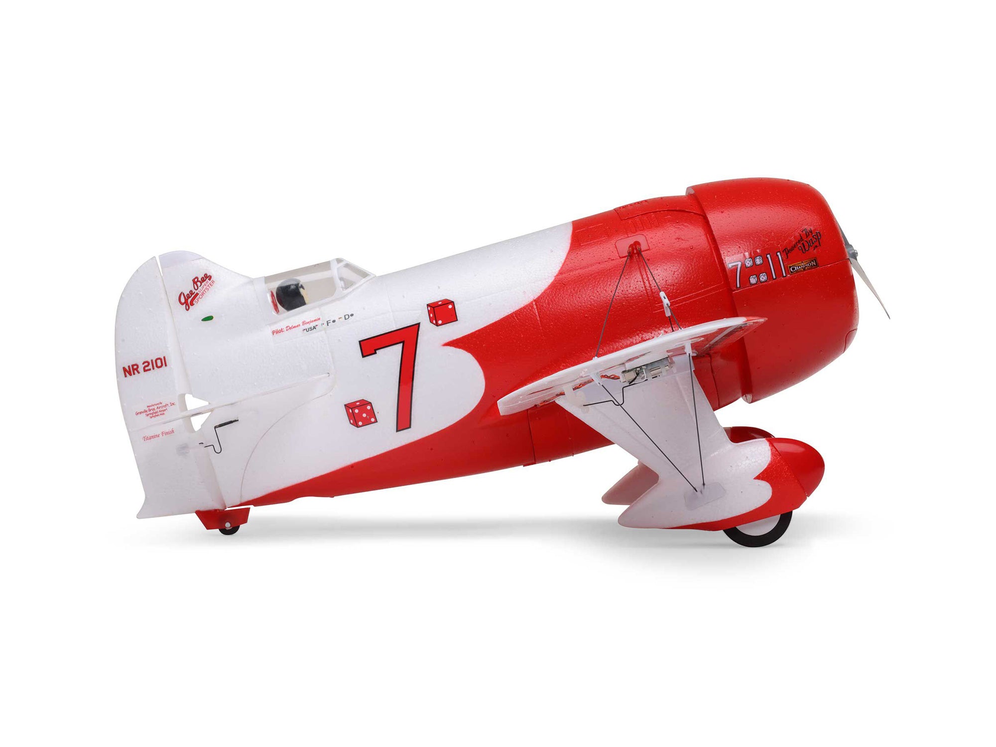 E-Flite UMX Gee Bee R-2 510mm BNF Basic with AS3X and SAFE Select EFLU61500