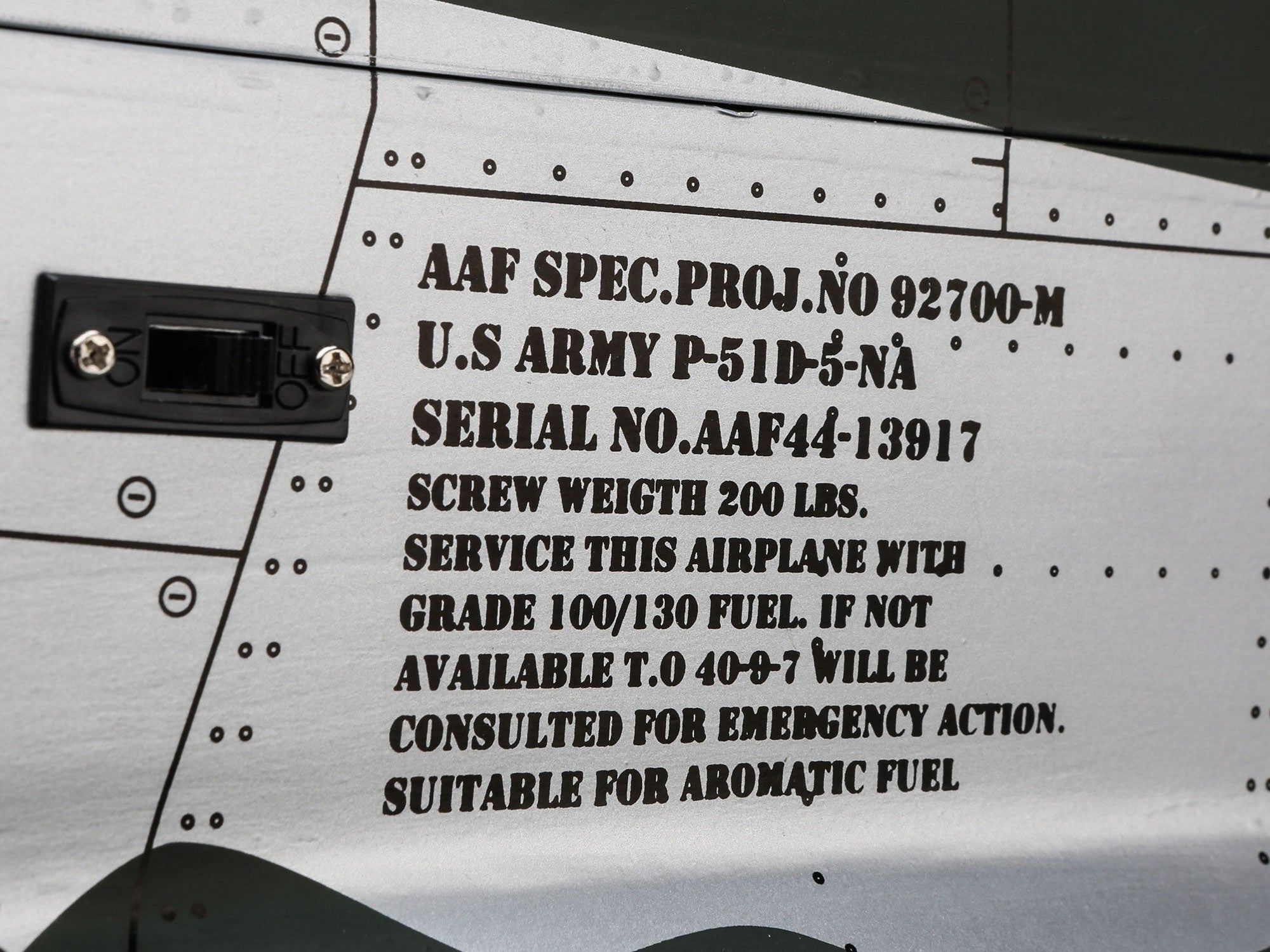 Hangar 9 P-51D Mustang 20cc ARF 69.5" HAN2820B Black Friday Special