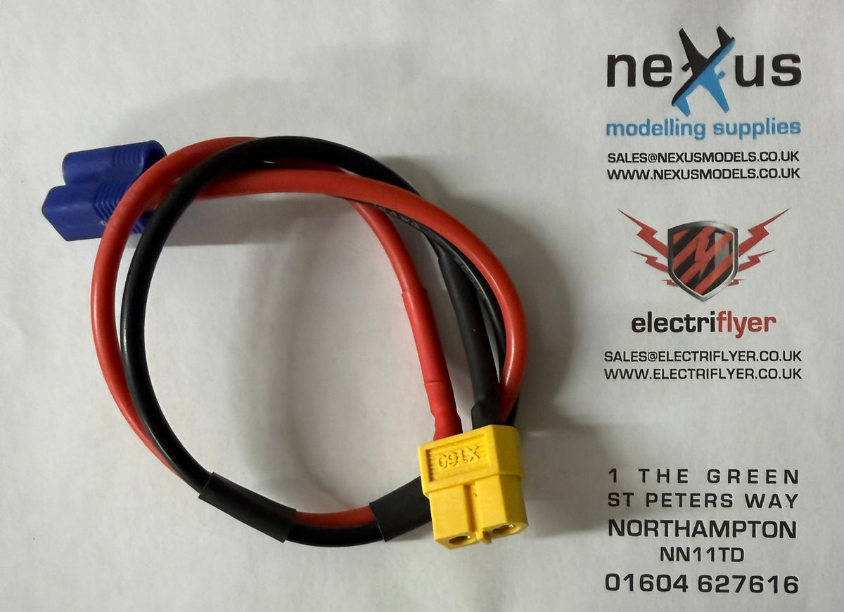 Adapter Lead / Battery Charging Cable XT60 Female / EC3 14AWG