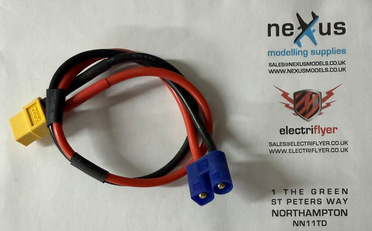 Adapter Lead / Battery Charging Cable XT60 Female / EC3 14AWG