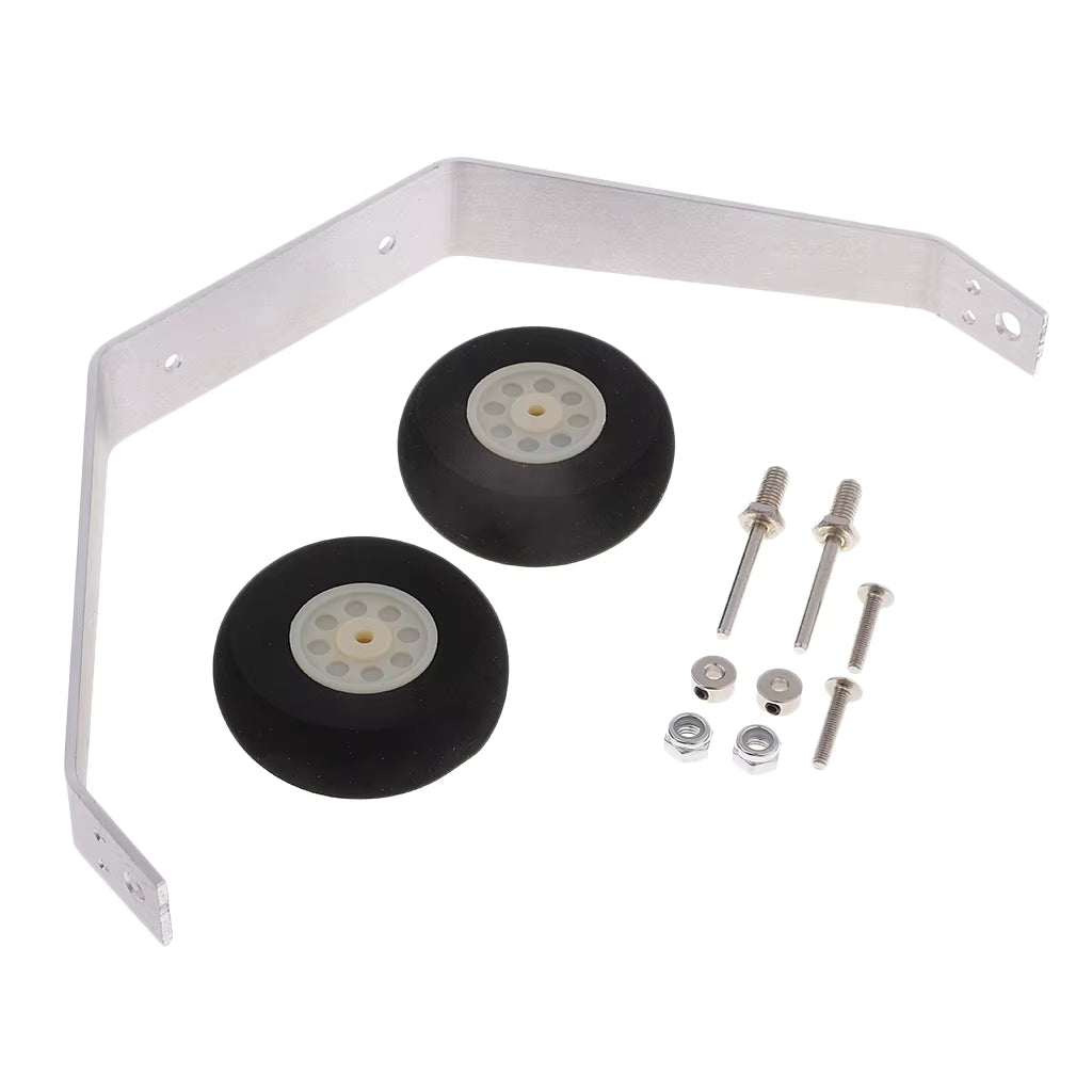 Nexus 2mm Aluminium Alloy Landing Gear Kit With Wheels Set For 25-40 Classes