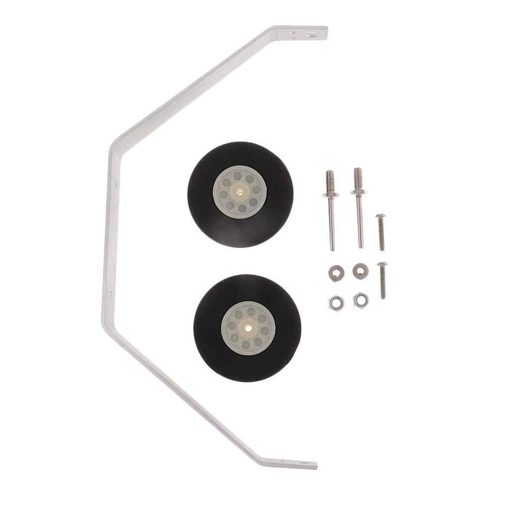 Nexus 2mm Aluminium Alloy Landing Gear Kit With Wheels Set For 25-40 Classes